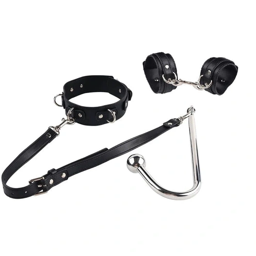 Elegant Beaded Anal and Hook Cuffs 5334 Collar with 0223